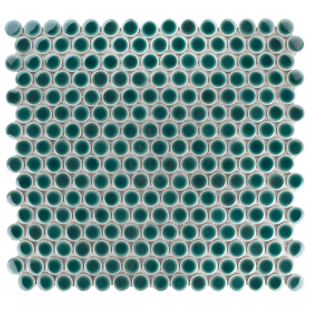 Merola Tile Hudson Penny Round Matte Black 12 In. X 12-5/8 In. X 5 Mm Porcelain Mosaic Tile (10.74 Sq. Ft. / Case) 13 Merola Tile Hudson Penny Round Matte Black 12 In. X 12-5/8 In. X 5 Mm Porcelain Mosaic Tile (10.74 Sq. Ft. / Case) - Image 13