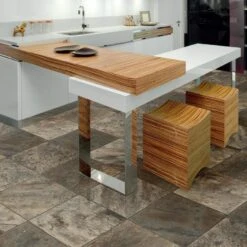 Congoleum ArmorCore Pro Valley Path 12-ft W Cut-to-Length River Silt Stone Look Low-Gloss Finish Sheet Vinyl