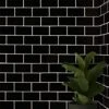 Subway Black 12 In. W X 12 In. H Peel And Stick Decorative Mosaic Wall Tile Backsplash (5 Tiles)