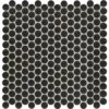 MSI Penny Round Nero 12.32 In. X 11.38 In. X 6mm Matte Porcelain Mesh-Mounted Mosaic Tile (14.4 Sq. Ft./case)