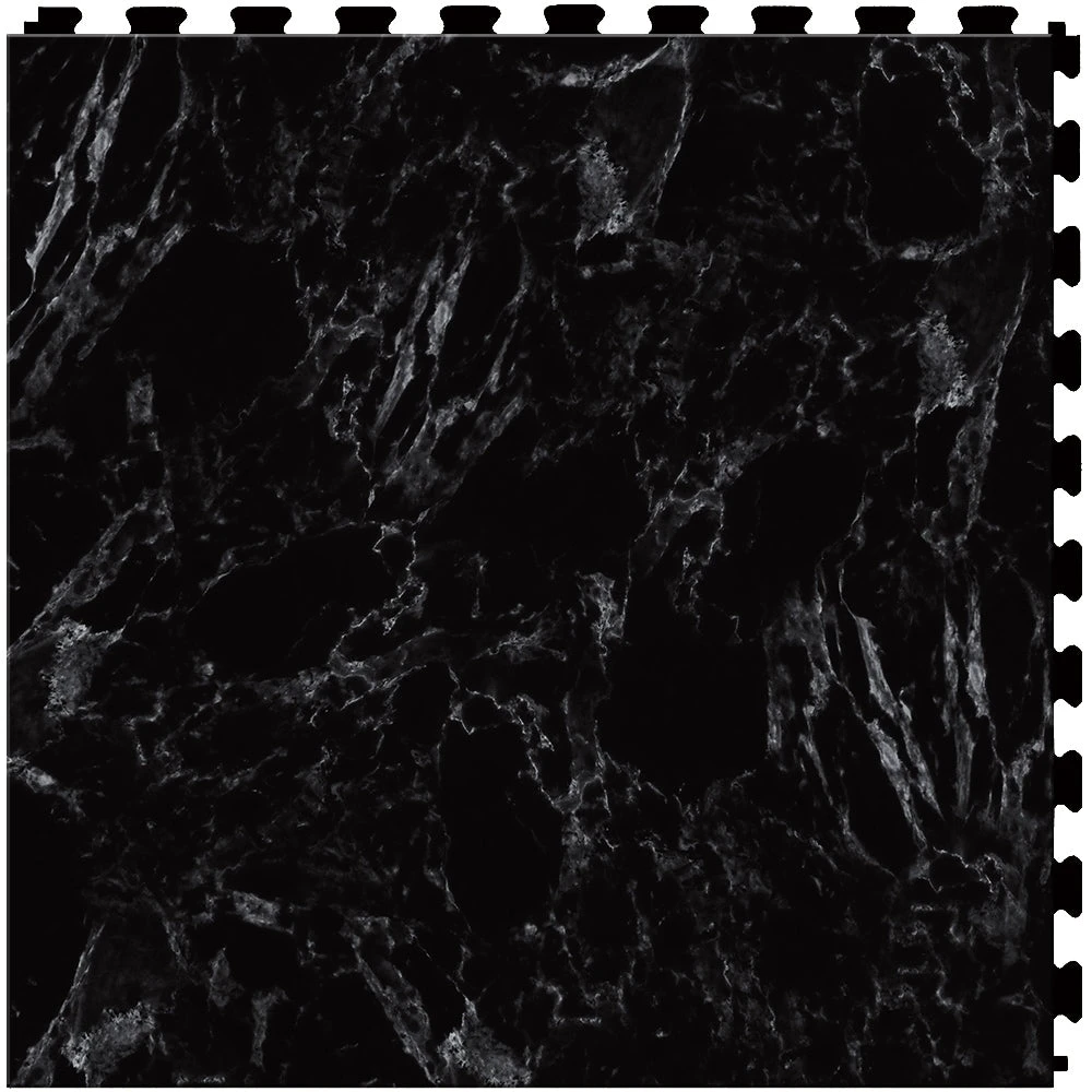 Perfection Floor Tile Gemstone Collection Black Marble/Satin 20-in X 20-in Water Resistant Interlocking Luxury Flooring (16.7-sq Ft) 1 Perfection Floor Tile Gemstone Collection Black Marble/Satin 20-in X 20-in Water Resistant Interlocking Luxury Flooring (16.7-sq Ft)