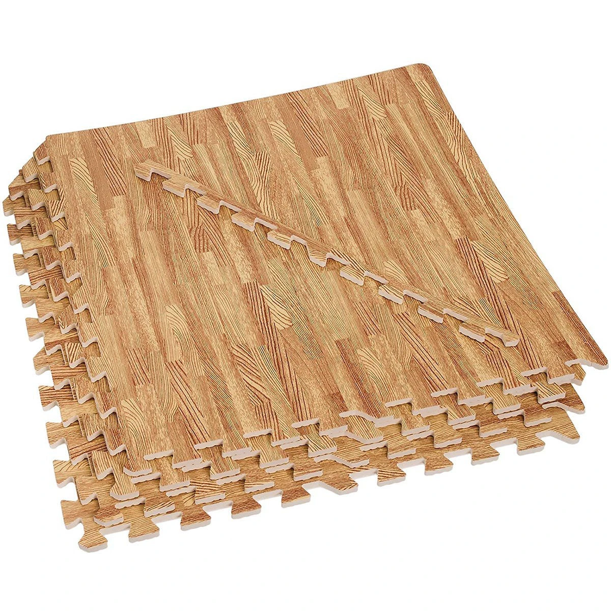 Clevr EVA Foam Interlocking Floor Mat, Light Wood, 25 Pcs, 100 Sq. Ft. 7 Clevr EVA Foam Interlocking Floor Mat, Light Wood, 25 Pcs, 100 Sq. Ft. - Image 7