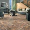 Congoleum DuraStone Sierra Slate 10-Piece 16-in X 16-in Groutable Terra Slate Glue (Adhesive) Luxury Vinyl Tile