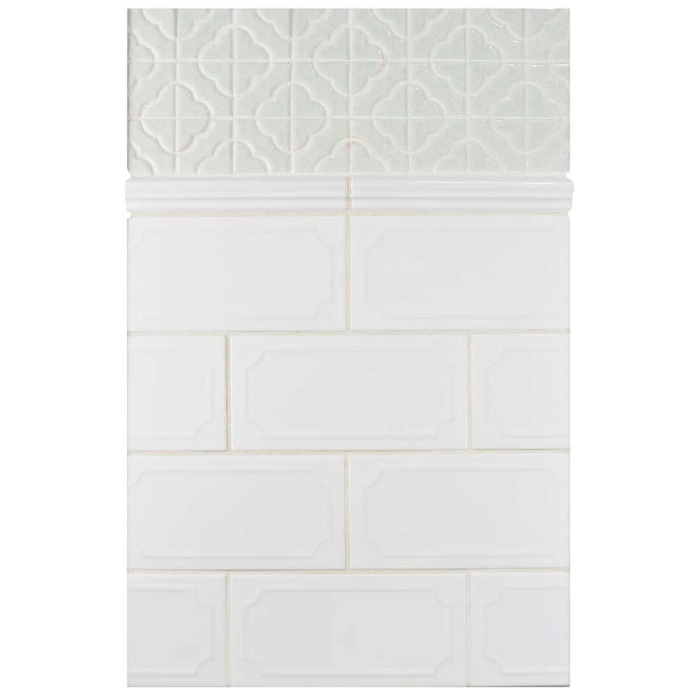 Merola Tile Santorini Blanco 4 In. X 7-7/8 In. Ceramic Subway Wall Tile (12 Sq. Ft. / Case) 6 Merola Tile Santorini Blanco 4 In. X 7-7/8 In. Ceramic Subway Wall Tile (12 Sq. Ft. / Case) - Image 6
