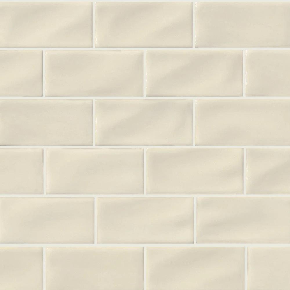 MSI Antique 3 In. X 6 In. Glossy Ceramic Handcrafted Beige Handmade Subway Tile (1 Sq. Ft. / Case) 1 MSI Antique 3 In. X 6 In. Glossy Ceramic Handcrafted Beige Handmade Subway Tile (1 Sq. Ft. / Case)