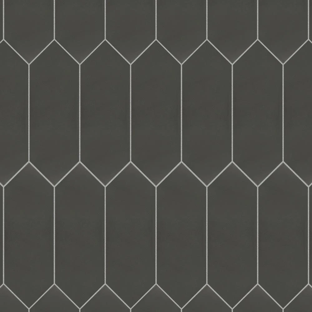 Merola Tile Kite Black 4 In. X 11-3/4 In. Porcelain Floor And Wall Subway Tile (11.81 Sq. Ft. / Case) 5 Merola Tile Kite Black 4 In. X 11-3/4 In. Porcelain Floor And Wall Subway Tile (11.81 Sq. Ft. / Case) - Image 5