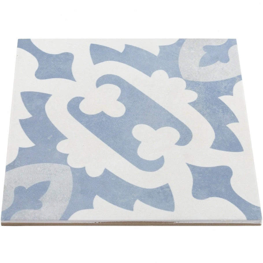 Moma Light Blue Encaustic 9x9 Glazed Porcelain Tile 6 Moma Light Blue Encaustic 9x9 Glazed Porcelain Tile - Image 6