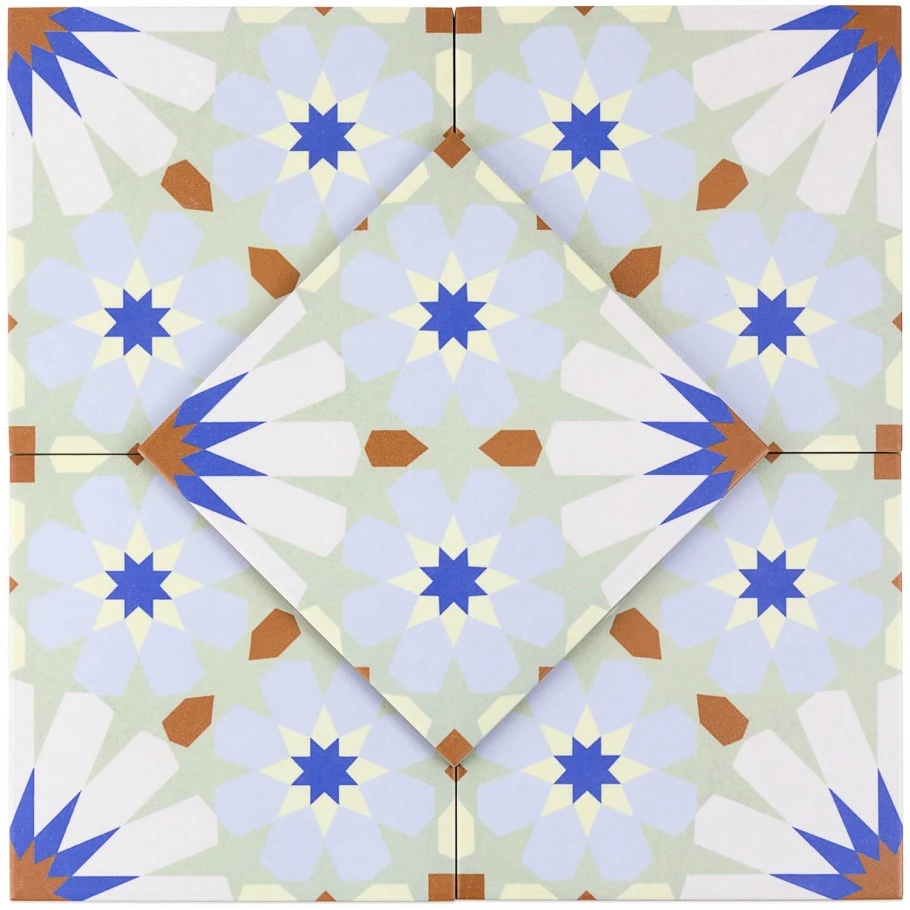 Uffizi Multicolored Encaustic 9x9 Glazed Porcelain Tile 5 Uffizi Multicolored Encaustic 9x9 Glazed Porcelain Tile - Image 5