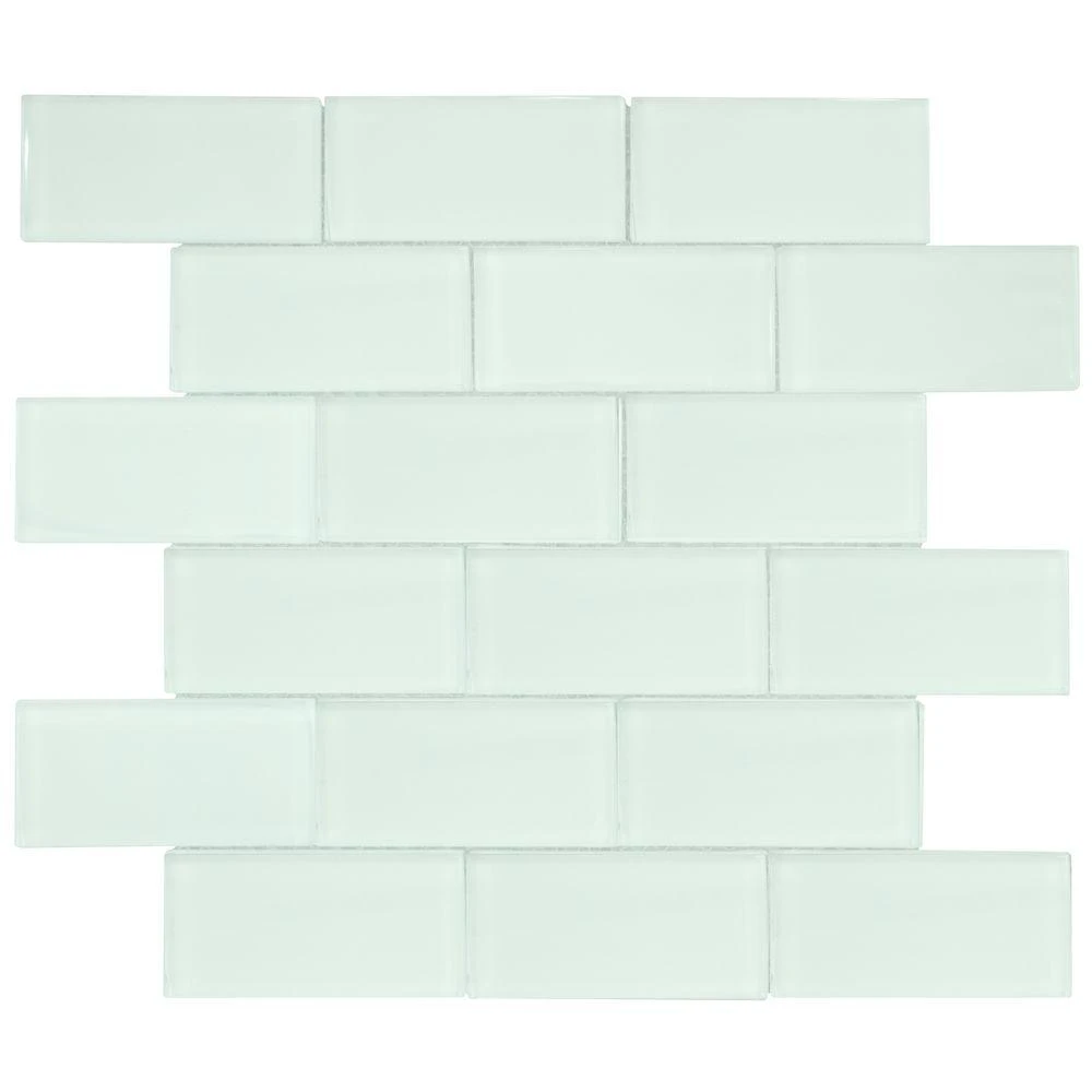Jeffrey Court Siberian Gloss 11.625 In. X 11.75 In. X 8 Mm Interlocking Glass Mosaic Tile 3 Jeffrey Court Siberian Gloss 11.625 In. X 11.75 In. X 8 Mm Interlocking Glass Mosaic Tile - Image 3