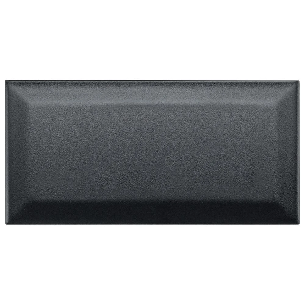 Merola Tile Crown Heights Beveled 3 In. X 6 In. Matte Black Ceramic Wall Tile (6.03 Sq. Ft. /Case) 6 Merola Tile Crown Heights Beveled 3 In. X 6 In. Matte Black Ceramic Wall Tile (6.03 Sq. Ft. /Case) - Image 6