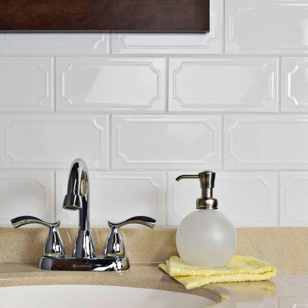 Merola Tile Santorini Blanco 4 In. X 7-7/8 In. Ceramic Subway Wall Tile (12 Sq. Ft. / Case) 2 Merola Tile Santorini Blanco 4 In. X 7-7/8 In. Ceramic Subway Wall Tile (12 Sq. Ft. / Case) - Image 2