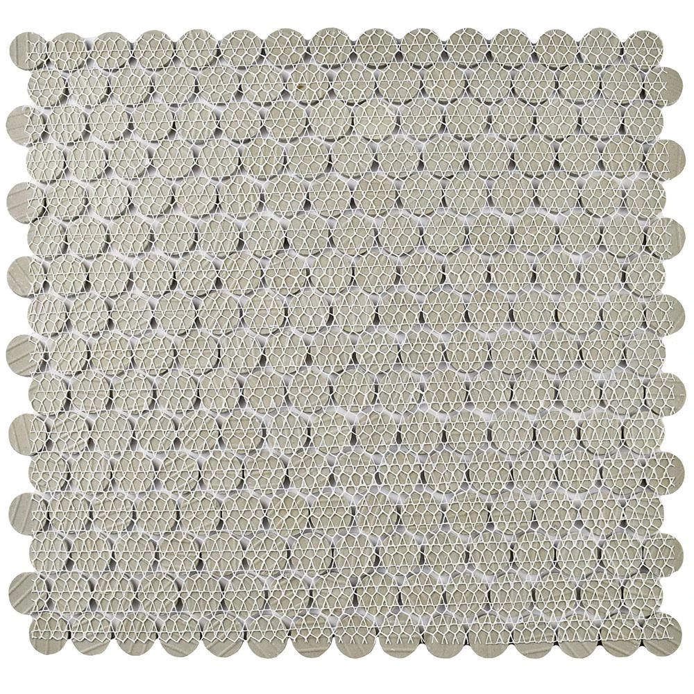 Merola Tile Hudson Penny Round Matte Black 12 In. X 12-5/8 In. X 5 Mm Porcelain Mosaic Tile (10.74 Sq. Ft. / Case) 8 Merola Tile Hudson Penny Round Matte Black 12 In. X 12-5/8 In. X 5 Mm Porcelain Mosaic Tile (10.74 Sq. Ft. / Case) - Image 8