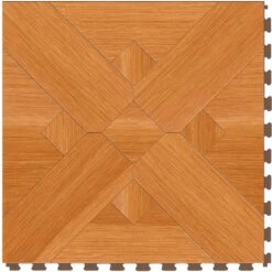 Perfection Floor Tile Bordeaux Wood Collection Bordeaux Maple/Satin 20-in X 20-in Water Resistant Interlocking Luxury Flooring (16.7-sq Ft)