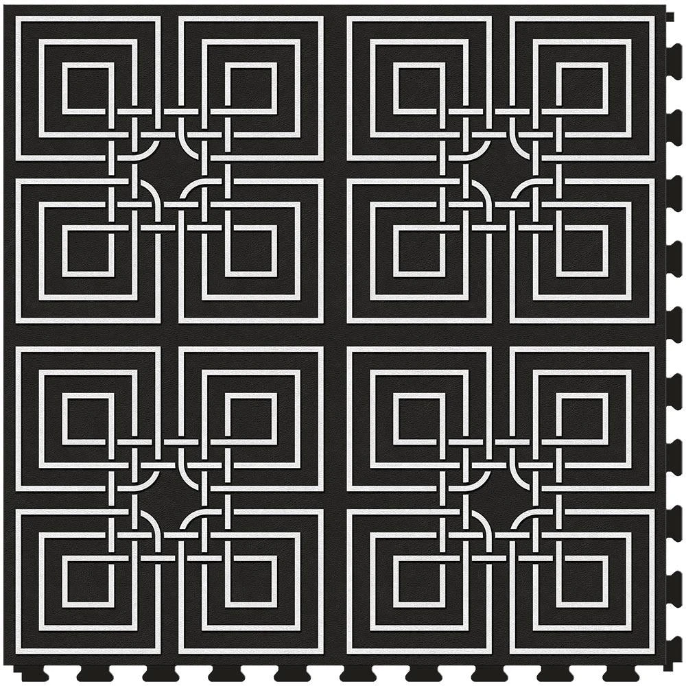 Perfection Floor Tile Geo Collection Blue Lotus/Satin 20-in X 20-in Water Resistant Interlocking Luxury Flooring (16.7-sq Ft) 4 Perfection Floor Tile Geo Collection Blue Lotus/Satin 20-in X 20-in Water Resistant Interlocking Luxury Flooring (16.7-sq Ft) - Image 4