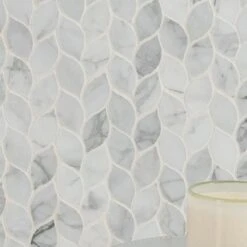 MSI Calacatta Blanco 12 In. X 13 In. X 10mm Polished Marble Mesh-Mounted Mosaic Tile (10.80 Sq. Ft./case) 20 MSI Calacatta Blanco 12 In. X 13 In. X 10mm Polished Marble Mesh-Mounted Mosaic Tile (10.80 Sq. Ft./case) -Floor Promotion Store 14e2edc9425b705529bc431712a1c5d6 1800x1800