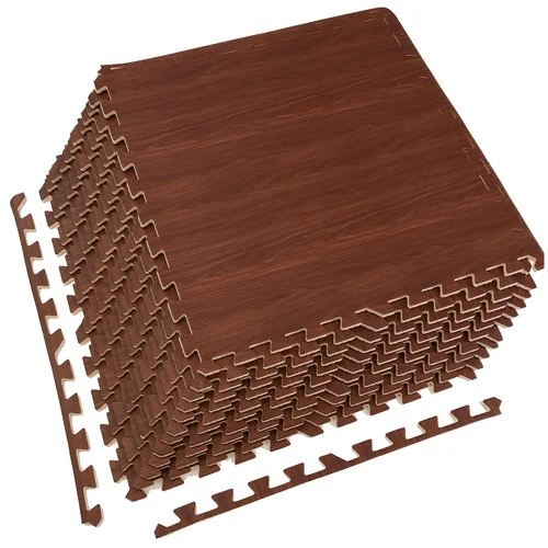 Sorbus Wood Grain Floor Mats Foam Interlocking Mats Tile 3/8-Inch Thick Flooring Wood Mat Tiles Borders - Home Office Playroom Basement Trade Show 2 Sorbus Wood Grain Floor Mats Foam Interlocking Mats Tile 3/8-Inch Thick Flooring Wood Mat Tiles Borders - Home Office Playroom Basement Trade Show - Image 2