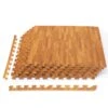 Gymax 12 Pieces EVA Foam Floor Interlocking Tile Mat W/ Natural Wood Grain