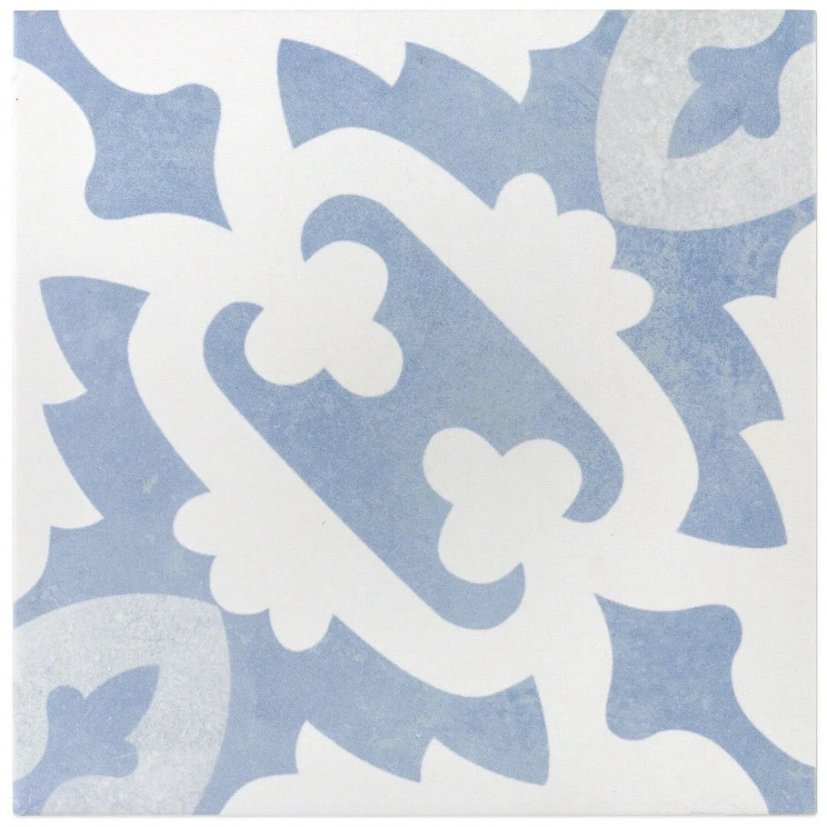 Moma Light Blue Encaustic 9x9 Glazed Porcelain Tile 4 Moma Light Blue Encaustic 9x9 Glazed Porcelain Tile - Image 4