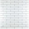 Merola Tile Metro Soho Glossy White 1-3/4 In. X 7-3/4 In. Porcelain Floor And Wall Subway Tile (1 Sq. Ft. / Pack)