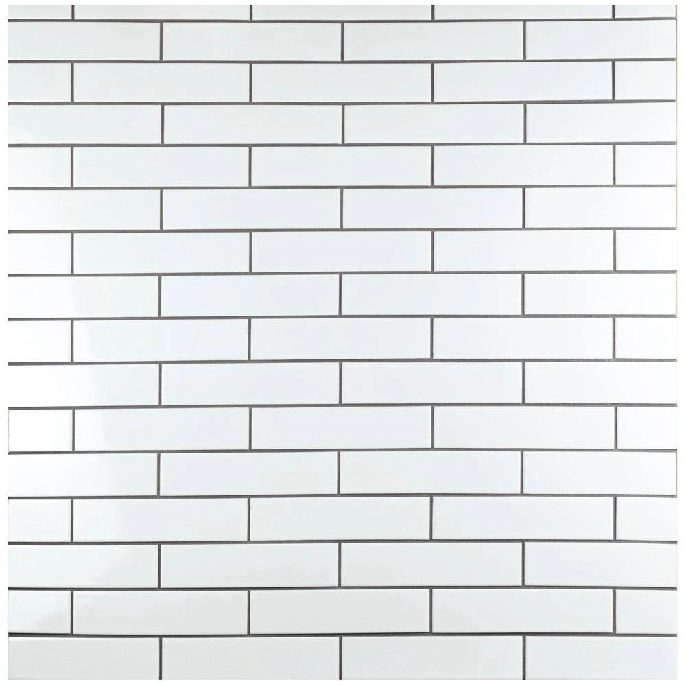 Merola Tile Metro Soho Glossy White 1-3/4 In. X 7-3/4 In. Porcelain Floor And Wall Subway Tile (1 Sq. Ft. / Pack) 1 Merola Tile Metro Soho Glossy White 1-3/4 In. X 7-3/4 In. Porcelain Floor And Wall Subway Tile (1 Sq. Ft. / Pack)