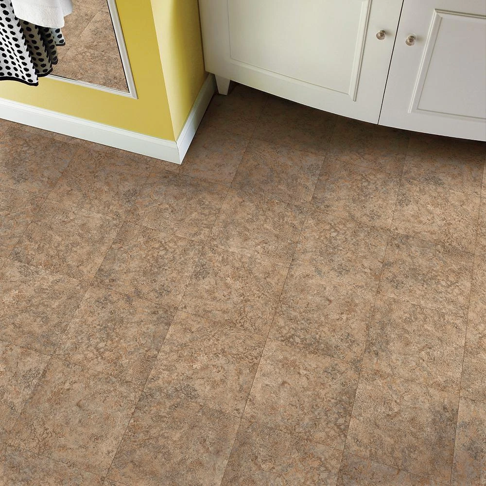 Armstrong Multistone Clay 12 In. X 12 In. Residential Peel And Stick Vinyl Tile Flooring (45 Sq. Ft. / Case) 2 Armstrong Multistone Clay 12 In. X 12 In. Residential Peel And Stick Vinyl Tile Flooring (45 Sq. Ft. / Case) - Image 2