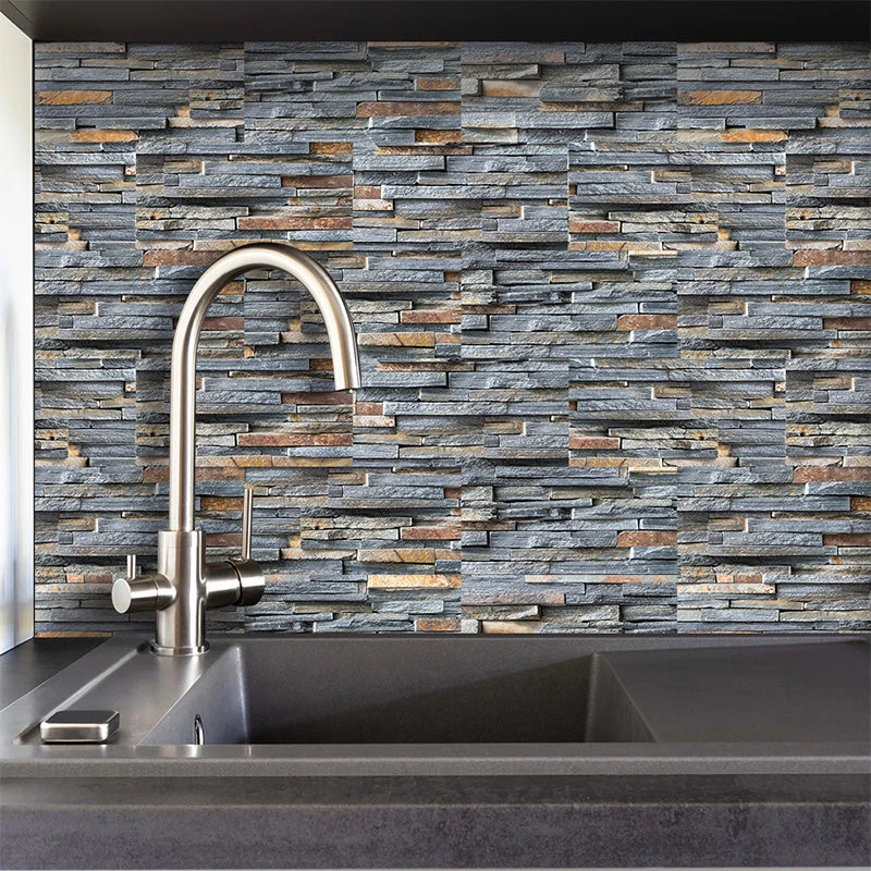 Self-Adhesive Vinyl Flooring Tiles Waterproof Peel And Stick Tiles Wall Stickers For Home Decor,Gray Wood Grain 7 Self-Adhesive Vinyl Flooring Tiles Waterproof Peel And Stick Tiles Wall Stickers For Home Decor,Gray Wood Grain - Image 7