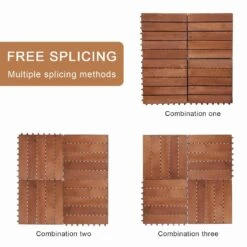 Kinbor 12'' X 12'' Patio Pavers Wood Interlocking Flooring Deck 10 Packs Tiles Brown Painted 9 Kinbor 12'' X 12'' Patio Pavers Wood Interlocking Flooring Deck 10 Packs Tiles Brown Painted -Floor Promotion Store 1d40499f 6961 4de4 b07d 2fe5bea0a962.734f4144908e2dbe5932682b3f61352b 1800x1800