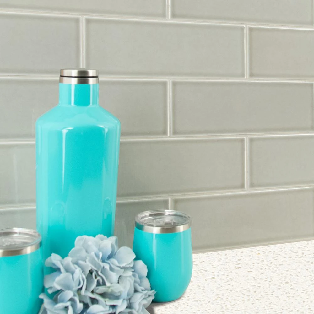 MSI Dove Gray Handcrafted 3 In. X 6 In. Glossy Ceramic Gray Subway Tile (1 Sq. Ft. / Case) 6 MSI Dove Gray Handcrafted 3 In. X 6 In. Glossy Ceramic Gray Subway Tile (1 Sq. Ft. / Case) - Image 6