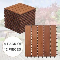 Kinbor 12'' X 12'' Patio Pavers Wood Interlocking Flooring Deck 10 Packs Tiles Brown Painted 13 Kinbor 12'' X 12'' Patio Pavers Wood Interlocking Flooring Deck 10 Packs Tiles Brown Painted -Floor Promotion Store 217d77e2 6267 430b a53d 8e8760db5c6f.6c12ef1ef34f1b9fb71533567e76c171 1800x1800