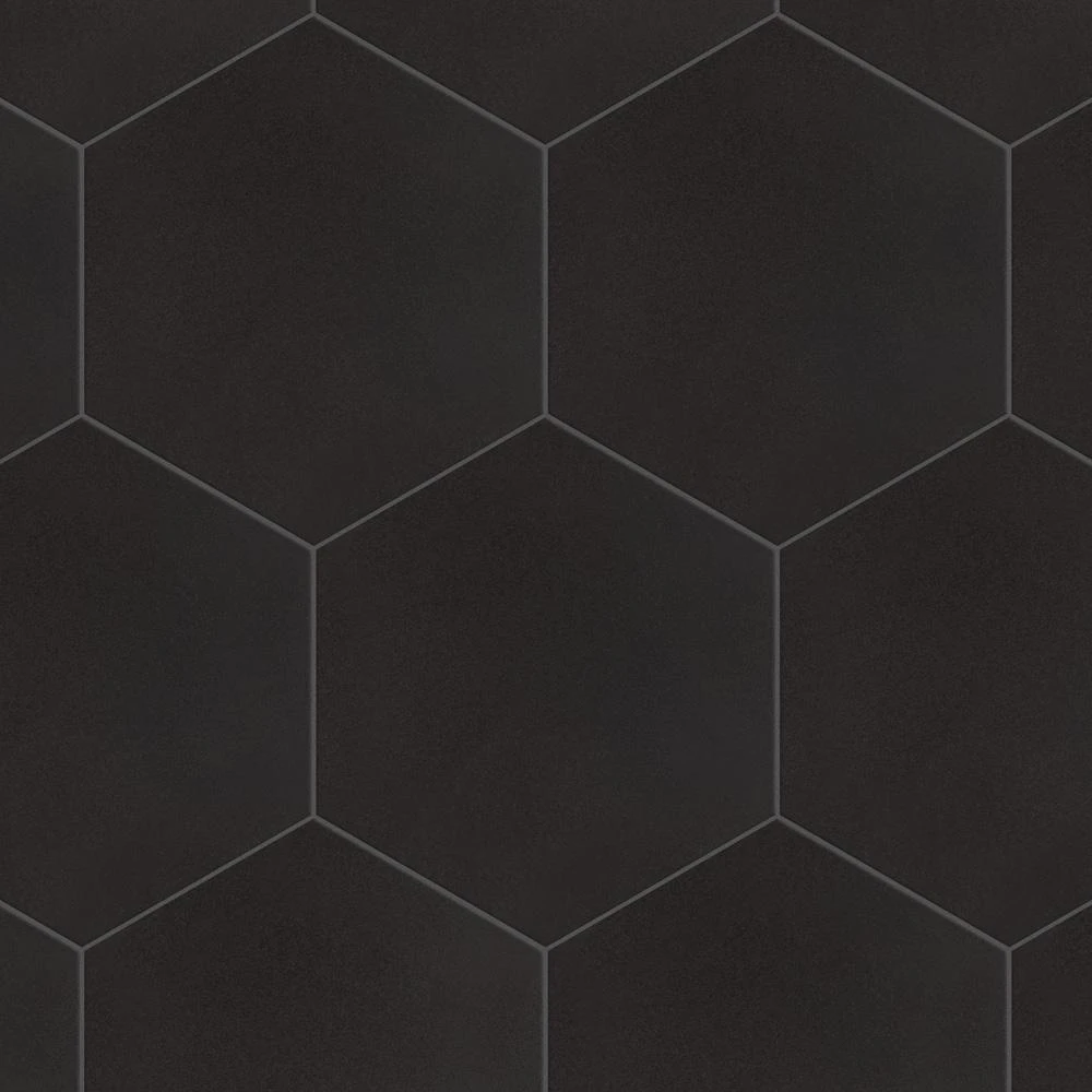 Merola Tile Textile Hex Black 8-5/8 In. X 9-7/8 In. Porcelain Floor And Wall Tile (11.56 Sq. Ft. / Case) 6 Merola Tile Textile Hex Black 8-5/8 In. X 9-7/8 In. Porcelain Floor And Wall Tile (11.56 Sq. Ft. / Case) - Image 6