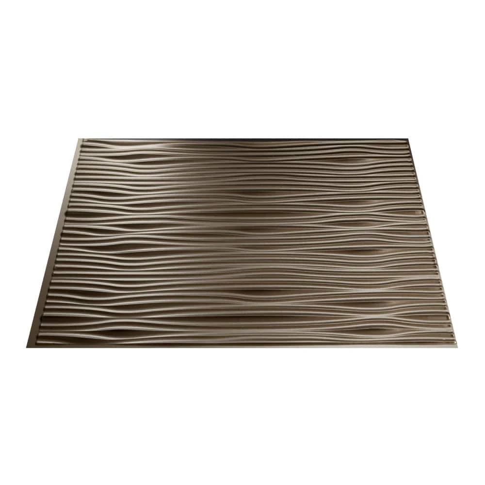 Fasade Easy Installation Waves Argent Bronze Backsplash Panel For Kitchen And Bathrooms (6" X 6" Sample) 3 Fasade Easy Installation Waves Argent Bronze Backsplash Panel For Kitchen And Bathrooms (6" X 6" Sample) - Image 3