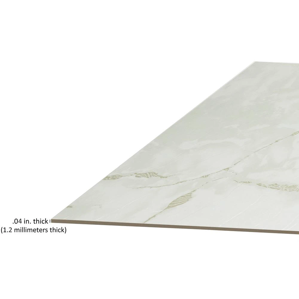 ACHIM Sterling Classic White Stone 12 In. X 12 In. Peel And Stick Vinyl Tile (20 Sq. Ft. / Case) 5 ACHIM Sterling Classic White Stone 12 In. X 12 In. Peel And Stick Vinyl Tile (20 Sq. Ft. / Case) - Image 5