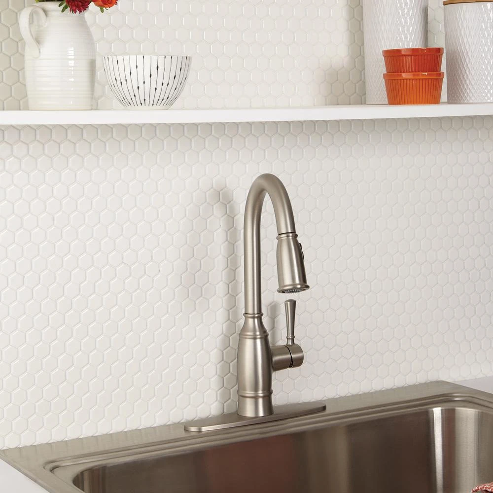 Daltile Premier Accents Powder White Hexagon 10 In. X 12 In. X 4 Mm Porcelain Mosaic Floor And Wall Tile (0.84 Sq. Ft. / Piece) 4 Daltile Premier Accents Powder White Hexagon 10 In. X 12 In. X 4 Mm Porcelain Mosaic Floor And Wall Tile (0.84 Sq. Ft. / Piece) - Image 4