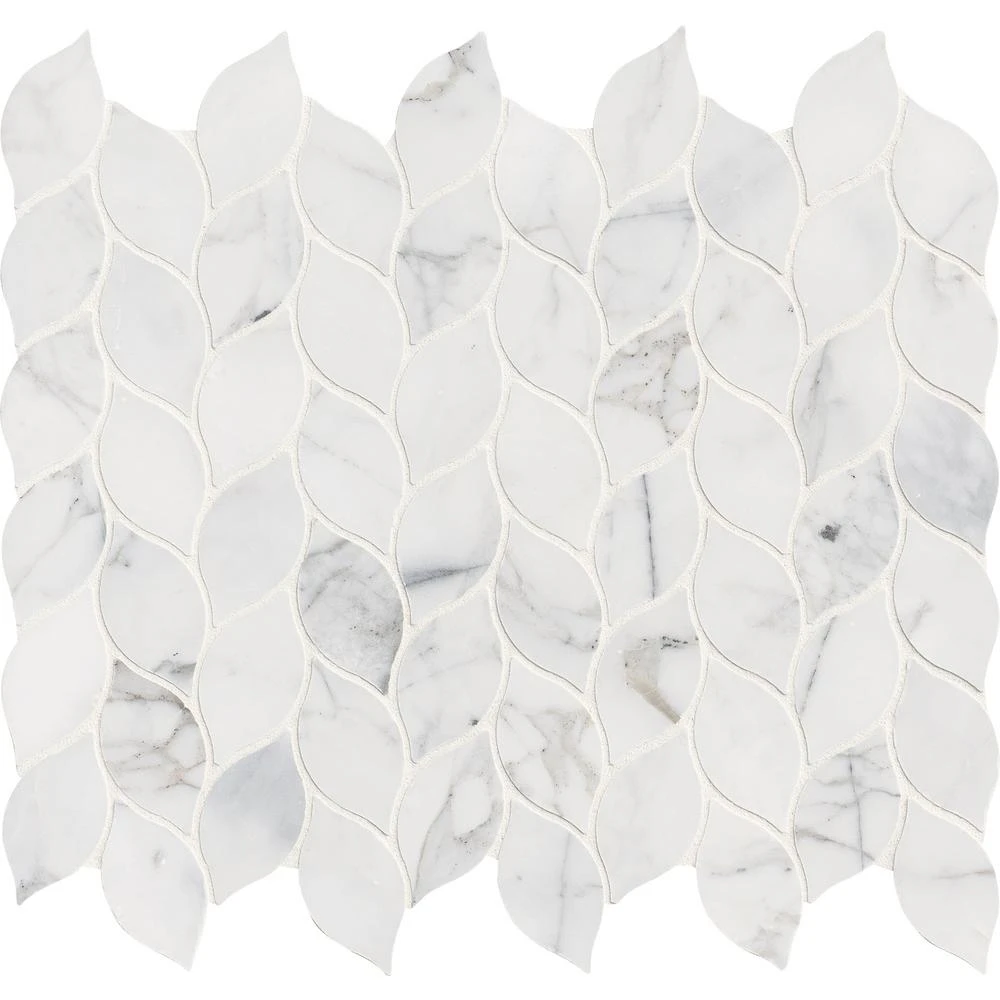 MSI Calacatta Blanco 12 In. X 13 In. X 10mm Polished Marble Mesh-Mounted Mosaic Tile (10.80 Sq. Ft./case) 11 MSI Calacatta Blanco 12 In. X 13 In. X 10mm Polished Marble Mesh-Mounted Mosaic Tile (10.80 Sq. Ft./case) - Image 11