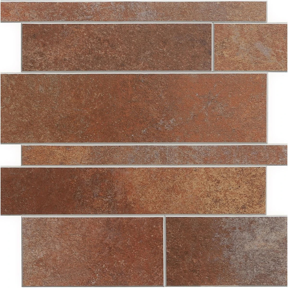 Bond Tile Easy Luxe Railroad Terra 11.81 In. X 11.81 In. SPC Peel And Stick Tile (0.96 Sq. Ft. / Sheet) 5 Bond Tile Easy Luxe Railroad Terra 11.81 In. X 11.81 In. SPC Peel And Stick Tile (0.96 Sq. Ft. / Sheet) - Image 5