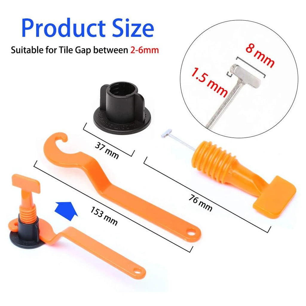 Bouanq 50Pcs Useful Reusable Tile Leveling Positioning System Leveler T-lock Floor Tool 3 Bouanq 50Pcs Useful Reusable Tile Leveling Positioning System Leveler T-lock Floor Tool - Image 3
