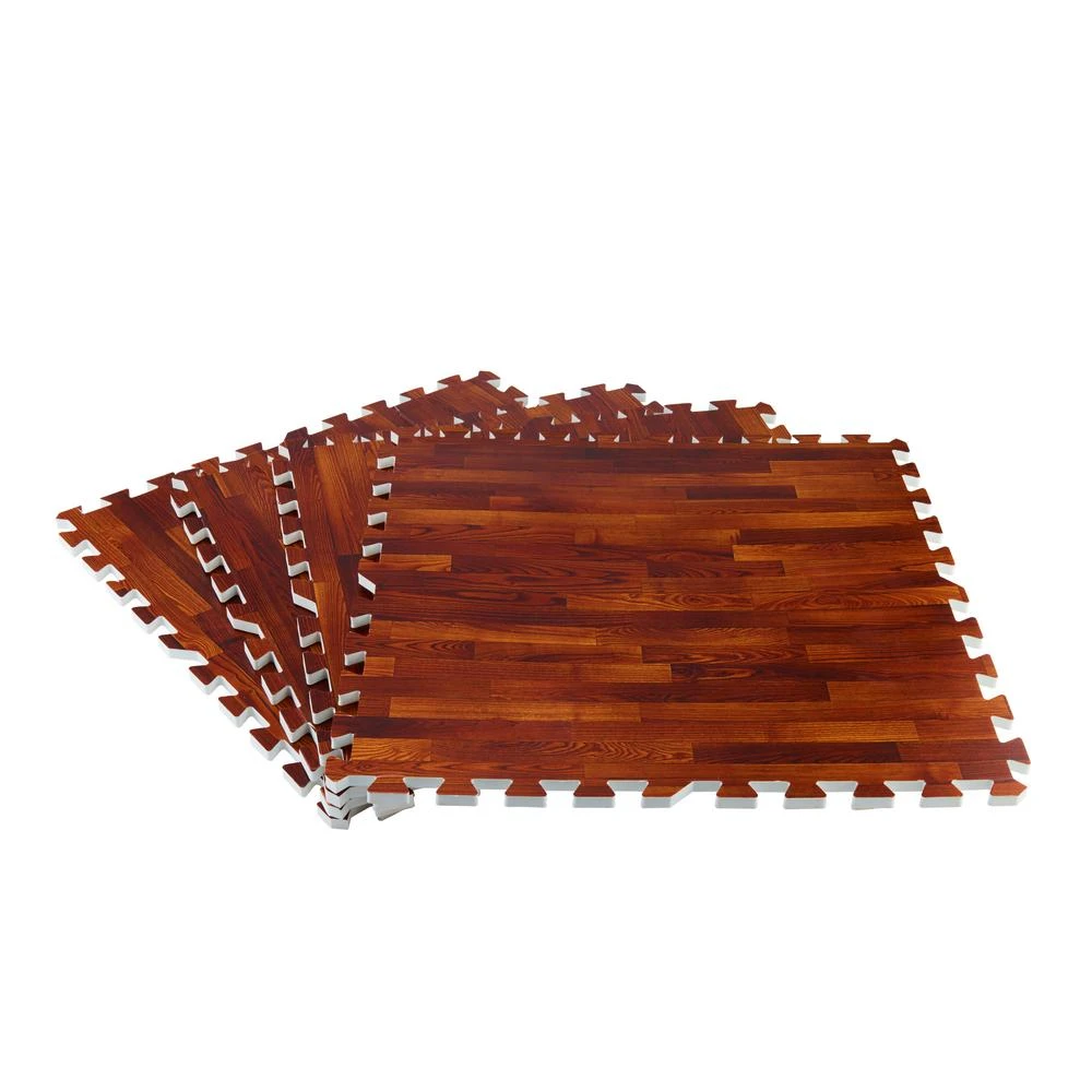 TrafficMASTER Brown/Travertine 24 In. X 24 In. X 0.47 In. Wood All Purpose Flooring (4-Pack) 4 TrafficMASTER Brown/Travertine 24 In. X 24 In. X 0.47 In. Wood All Purpose Flooring (4-Pack) - Image 4