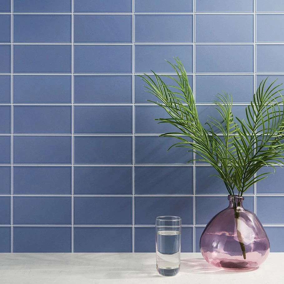 Victoria Border Blue 4 In. X 8 In. Matte Ceramic Wall Tile (28 Pieces, 6.02 Sq. Ft. / Case) 2 Victoria Border Blue 4 In. X 8 In. Matte Ceramic Wall Tile (28 Pieces, 6.02 Sq. Ft. / Case) - Image 2