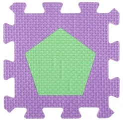 Hey! Play! Multi-Colored 6.5 In. X 6.5 In. X 0.25 In. Interlocking EVA Foam Shapes Puzzle Floor Tile (56-Pack)