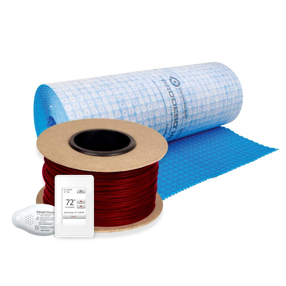 WarmlyYours 220 Ft. Cable System With Heat Membrane And Touch Screen Thermostat 1 WarmlyYours 220 Ft. Cable System With Heat Membrane And Touch Screen Thermostat