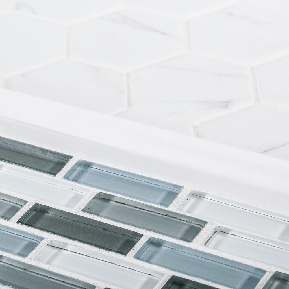 Jeffrey Court Whisper Valley White 11 In. X 12.687 In. X 6 Mm Hexagon Matte Porcelain Wall And Floor Mosaic Tile 5 Jeffrey Court Whisper Valley White 11 In. X 12.687 In. X 6 Mm Hexagon Matte Porcelain Wall And Floor Mosaic Tile - Image 5