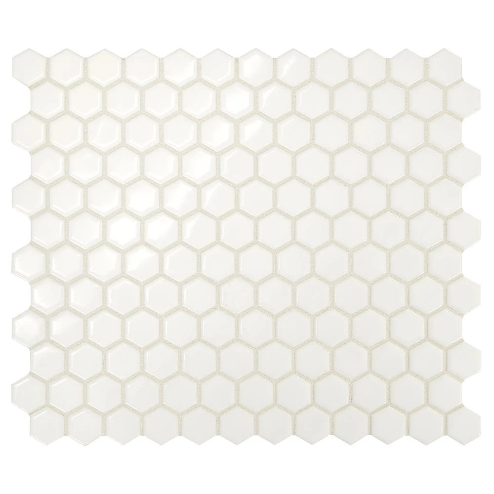 Daltile Premier Accents Powder White Hexagon 10 In. X 12 In. X 4 Mm Porcelain Mosaic Floor And Wall Tile (0.84 Sq. Ft. / Piece) 1 Daltile Premier Accents Powder White Hexagon 10 In. X 12 In. X 4 Mm Porcelain Mosaic Floor And Wall Tile (0.84 Sq. Ft. / Piece)