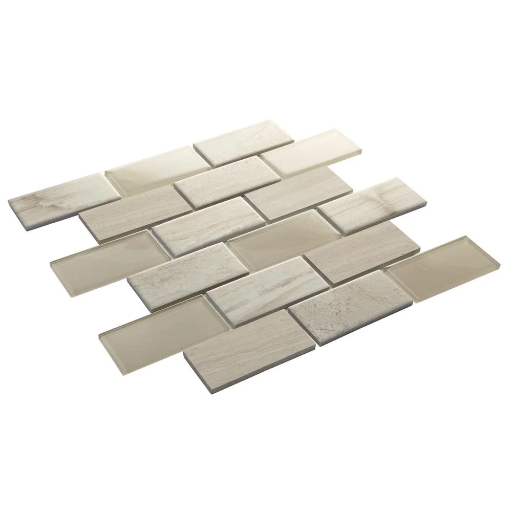 Daltile Premier Accents Beach Brick Joint 11 In. X 13 In. X 6 Mm Glass Mosaic Wall Tile (0.9 Sq. Ft. / Piece) 3 Daltile Premier Accents Beach Brick Joint 11 In. X 13 In. X 6 Mm Glass Mosaic Wall Tile (0.9 Sq. Ft. / Piece) - Image 3