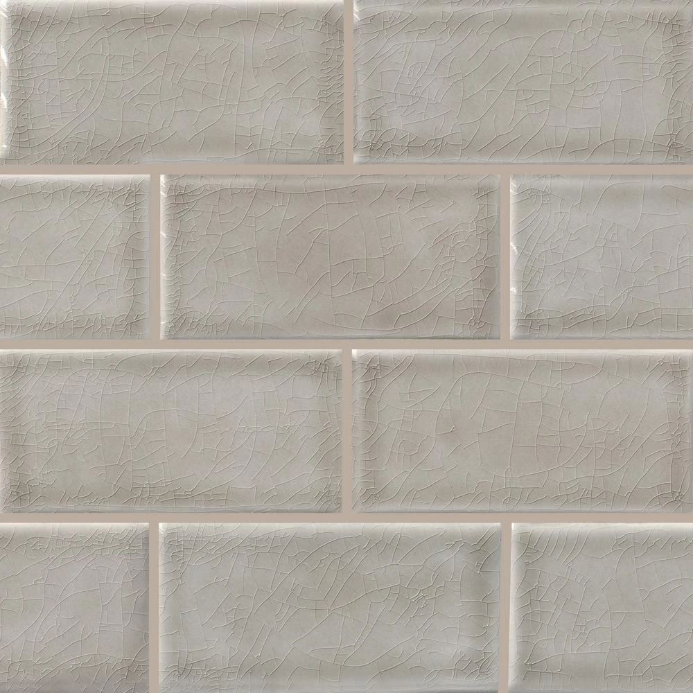 MSI Dove Gray Handcrafted 3 In. X 6 In. Glossy Ceramic Gray Subway Tile (1 Sq. Ft. / Case) 1 MSI Dove Gray Handcrafted 3 In. X 6 In. Glossy Ceramic Gray Subway Tile (1 Sq. Ft. / Case)