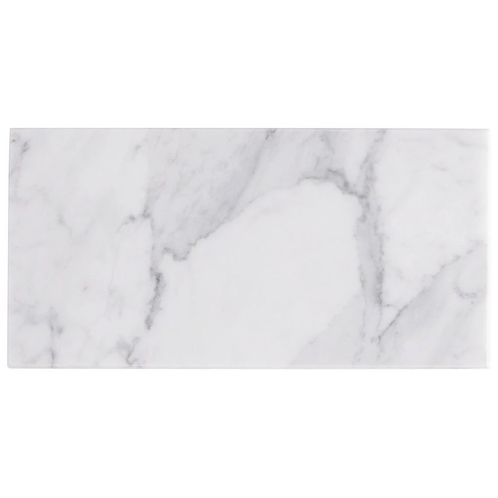 Ivy Hill Tile White Carrara 3 In. X 6 In. X 9mm Polished Marble Subway Tile (40 Pieces / 5 Sq. Ft. / Box) 8 Ivy Hill Tile White Carrara 3 In. X 6 In. X 9mm Polished Marble Subway Tile (40 Pieces / 5 Sq. Ft. / Box) - Image 8
