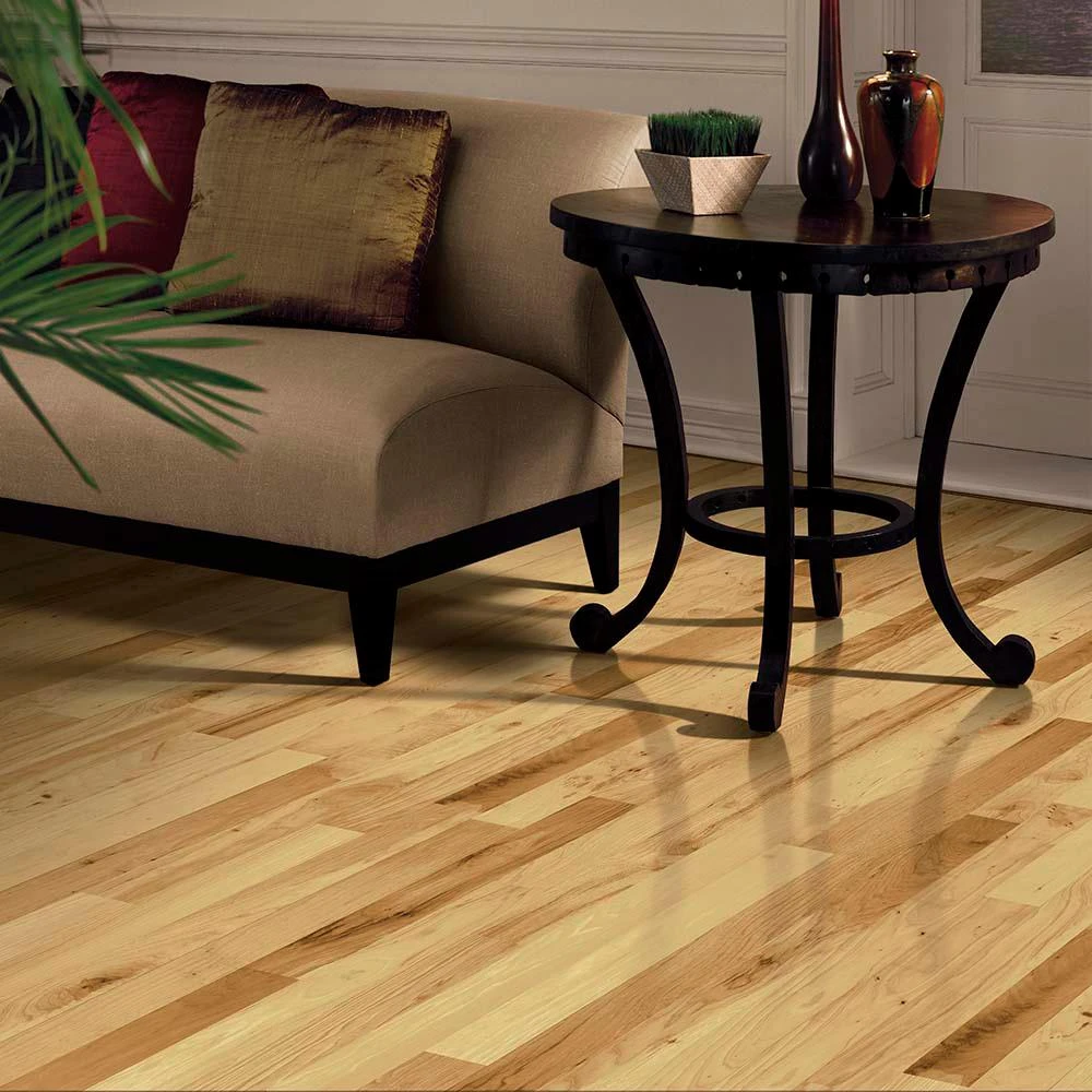Bruce Country Natural Hickory 3/4 In. Thick X 3-1/4 In. Wide X Varying Length Solid Hardwood Flooring (22 Sq. Ft. / Case) 2 Bruce Country Natural Hickory 3/4 In. Thick X 3-1/4 In. Wide X Varying Length Solid Hardwood Flooring (22 Sq. Ft. / Case) - Image 2