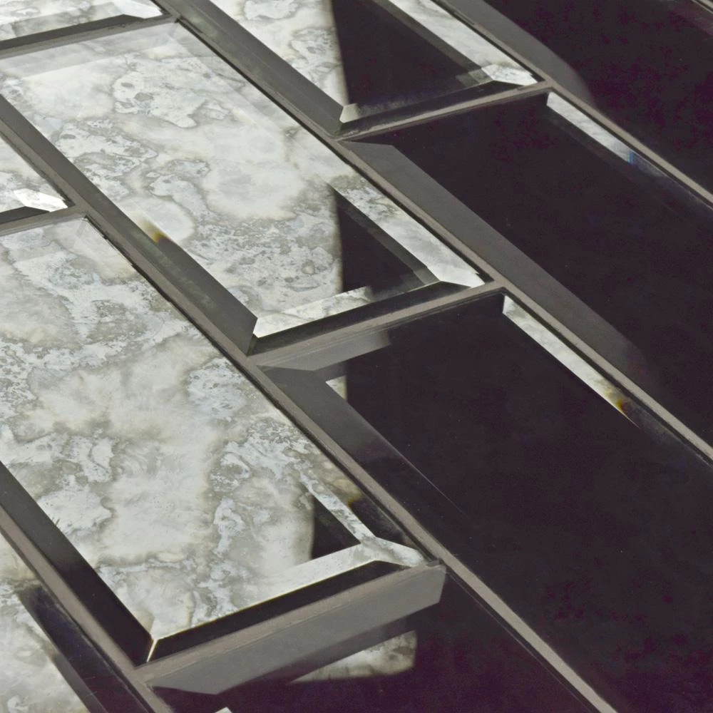 Merola Tile Lustre Beveled Antique Mirror 3 In. X 6 In. Glass Subway Wall Tile (10.95 Sq. Ft. / Case) 7 Merola Tile Lustre Beveled Antique Mirror 3 In. X 6 In. Glass Subway Wall Tile (10.95 Sq. Ft. / Case) - Image 7