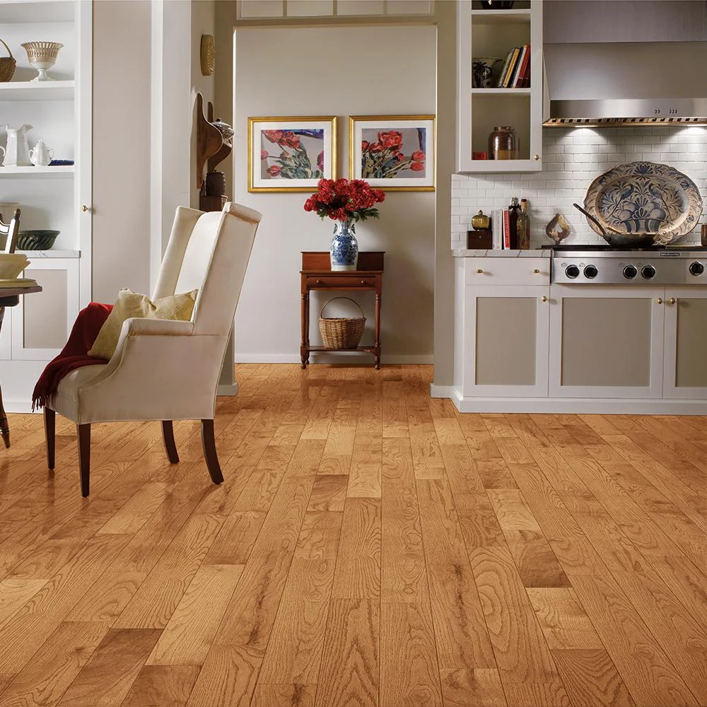 Bruce Plano Oak Marsh 3/4 In. Thick X 5 In. Wide X Varying Length Solid Hardwood Flooring (23.5 Sq. Ft. / Case) 2 Bruce Plano Oak Marsh 3/4 In. Thick X 5 In. Wide X Varying Length Solid Hardwood Flooring (23.5 Sq. Ft. / Case) - Image 2