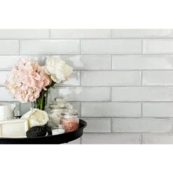 Ivy Hill Tile Moze White 3 In. X 12 In. 9 Mm Ceramic Wall Tile (22-Piece) (5.38 Sq. Ft./ Box) -Floor Promotion Store 3af239c6f317100acb0eeaacb546d024 1800x1800