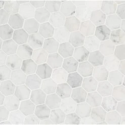 MSI Carrara White Hexagon 11.75 In. X 12 In. X 8mm Honed Marble Mesh-Mounted Mosaic Tile (9.8 Sq. Ft./case) 9 MSI Carrara White Hexagon 11.75 In. X 12 In. X 8mm Honed Marble Mesh-Mounted Mosaic Tile (9.8 Sq. Ft./case) -Floor Promotion Store 3b20986e8a3ef27012003ebc4da0948c 1800x1800